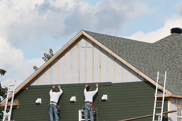 Professional Siding Replacement technician working in Lawnside, NJ
